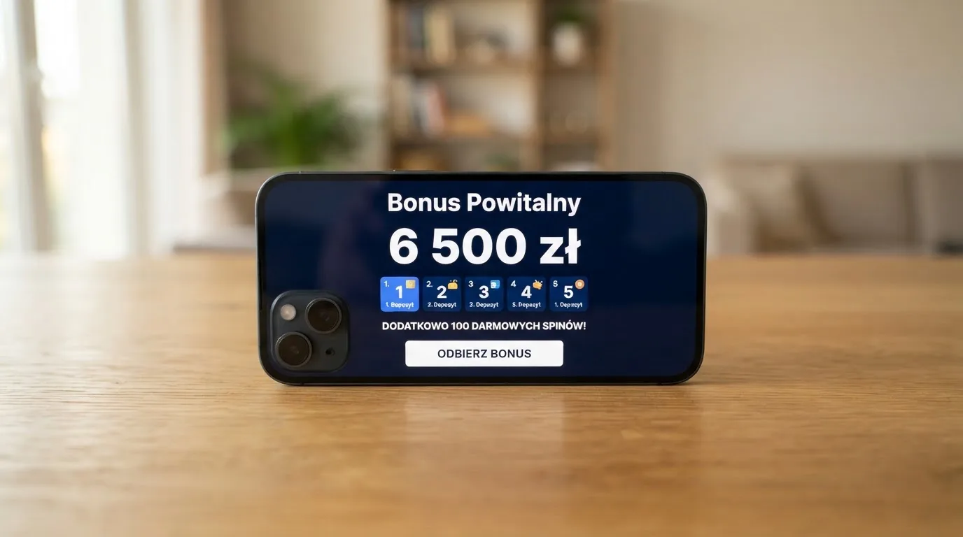 Ekran z warunkami bonusu powitalnego podczas rejestracji w kasynie online